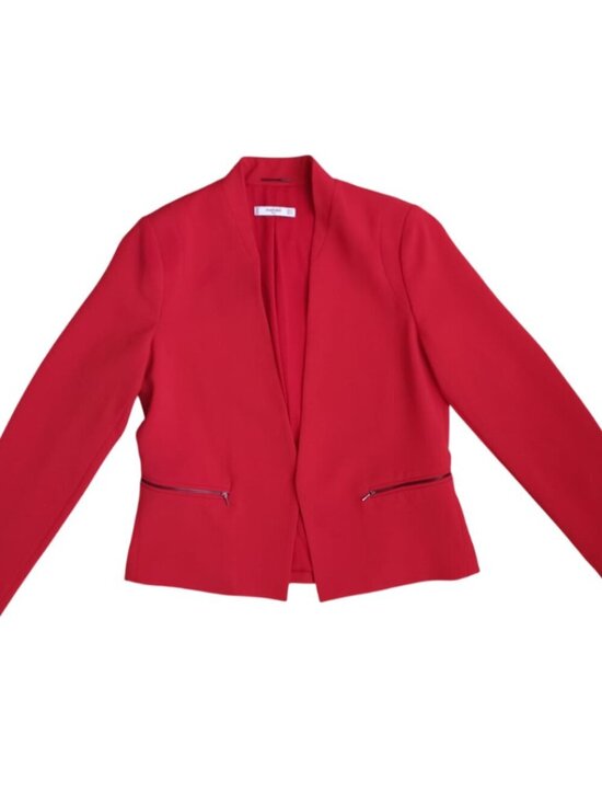 Mango Jackets & Blazers - Mango Suit Red Open Front Blazer Jacket - Size S / M